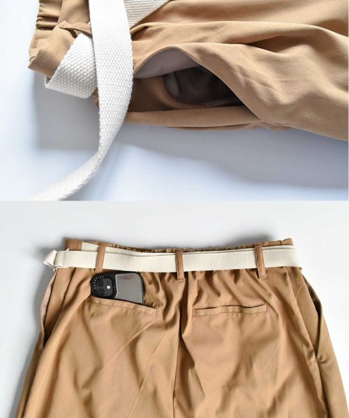 ARGO TOKYO(アルゴトウキョウ)/Belted wrap pants 22020　ベルト付きワイドパンツ　ワイドパンツ　夏パンツ　ボトムス/img16