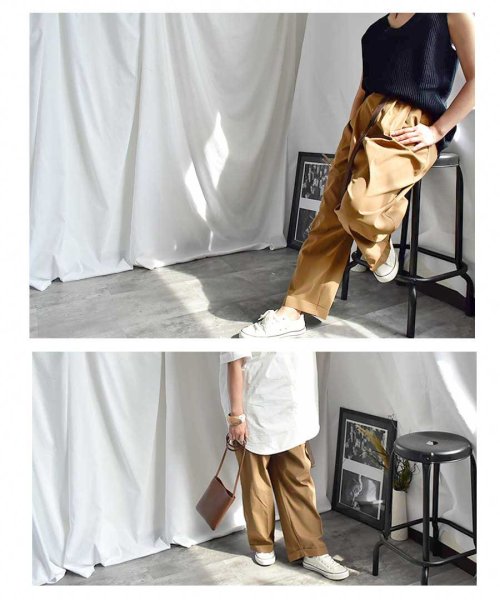 ARGO TOKYO(アルゴトウキョウ)/Belted wrap pants 22020　ベルト付きワイドパンツ　ワイドパンツ　夏パンツ　ボトムス/img20