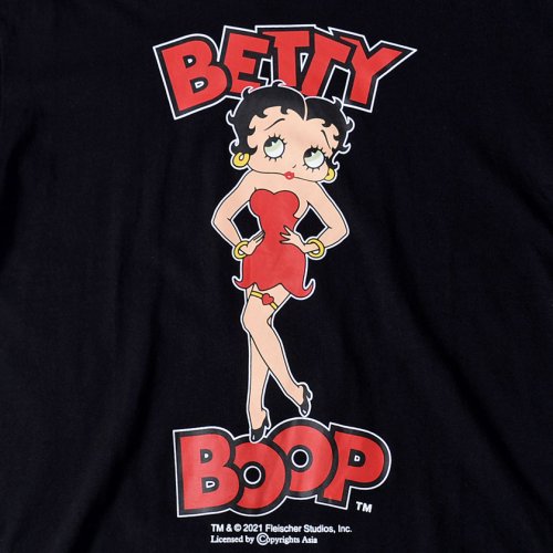 Betty Boop(ベティ・ブープ)/Betty Boop ロゴプリント入りクルーネック半袖ビッグTシャツ メンズ 半袖 プリント Betty Boop ベティ・ブープ ベティちゃん/img08