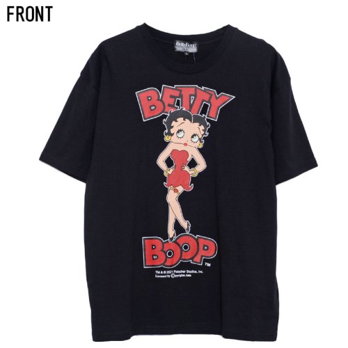 Betty Boop(ベティ・ブープ)/Betty Boop ロゴプリント入りクルーネック半袖ビッグTシャツ メンズ 半袖 プリント Betty Boop ベティ・ブープ ベティちゃん/img11