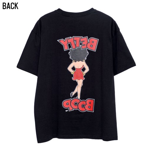 Betty Boop(ベティ・ブープ)/Betty Boop ロゴプリント入りクルーネック半袖ビッグTシャツ メンズ 半袖 プリント Betty Boop ベティ・ブープ ベティちゃん/img12