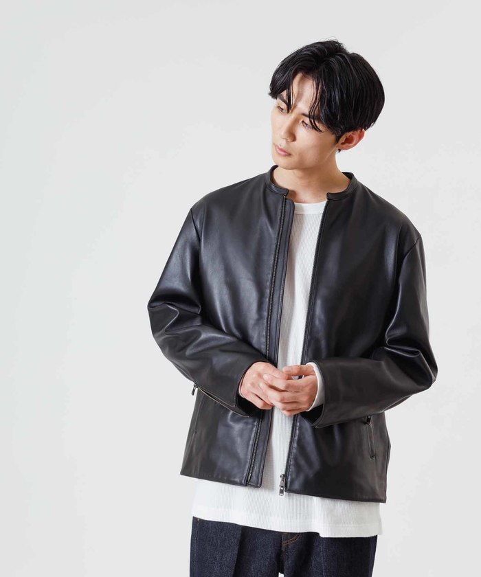 ADAM ET ROPE' ゴートスエード シングルライダース ゴートスキン ADAM