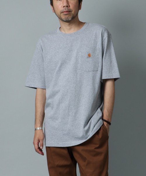 marukawa shonan(marukawa shonan)/【Carhartt/カーハート】ピスネーム半袖ポケットTシャツ/USサイズ アメカジ ワーク ミリタリー ストリート オーバーサイズ カジュアル ユニセックス/img08