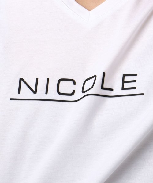 NICOLE CLUB FOR MEN(ニコルクラブフォーメン)/ダブルシルケットロゴプリントTシャツ/img14