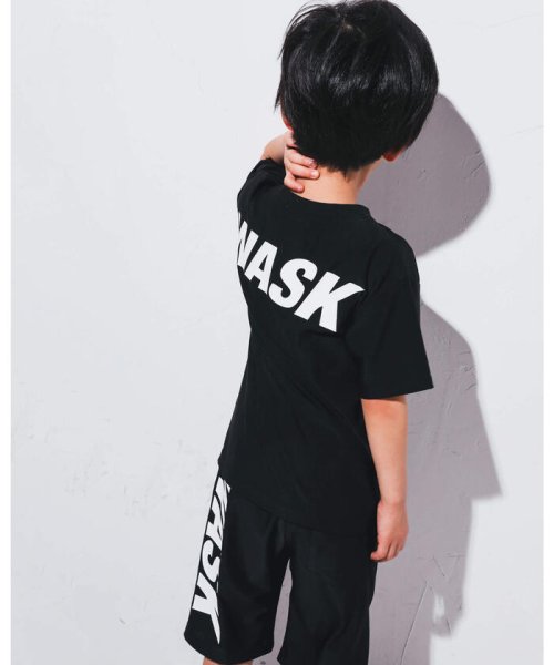WASK(ワスク)/速乾 メッシュ ロゴ ワッペン プリント ワイド 半袖 Tシャツ (100~16/img03