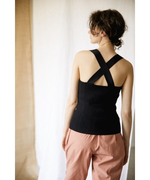 BLACK BY MOUSSY(ブラックバイマウジー)/back cross knit camisole/img01
