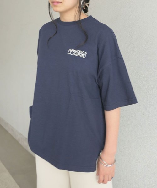 LOWYBYCORNERS(コーナーズ)/FRAGILEバックプリントオーバーサイズTシャツ/img02