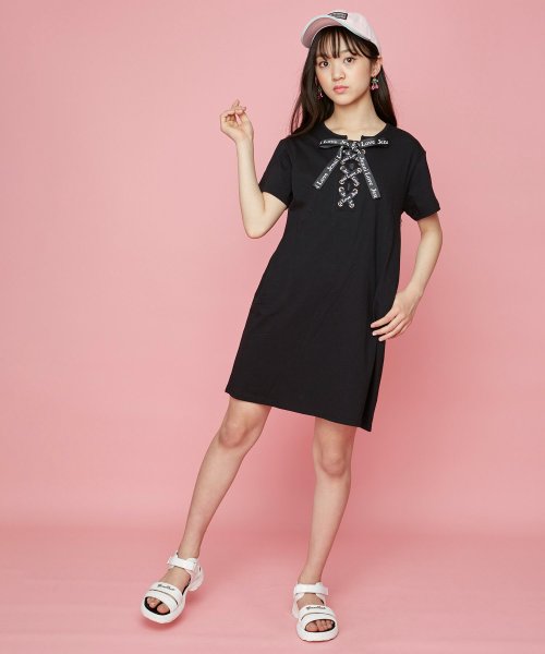 ロゴリボンレースアップワンピ ジェニィラブ Jenni Love Magaseek