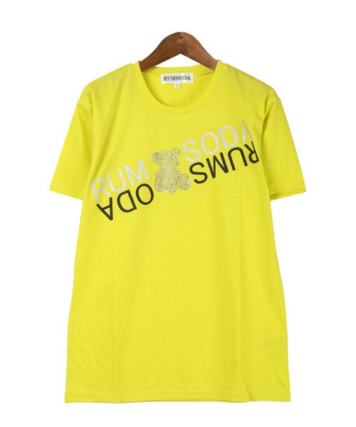 LUXSTYLE(ラグスタイル)/RUMSODAロゴプリントラインストーンTシャツ/Tシャツ メンズ 半袖 ロゴ プリント ラインストーン/img08