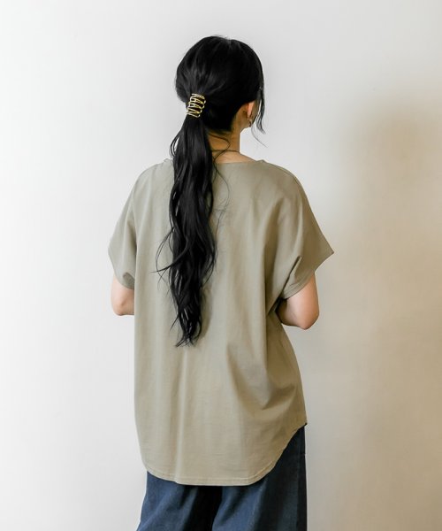 atONE(アットワン)/VネックドルマンTシャツ カットソー レディース インナー トップス/img11