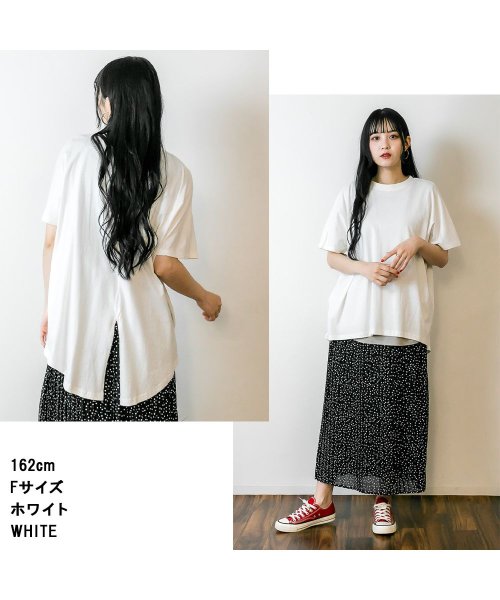 atONE(アットワン)/スワローテイルカットソー バックスリットTシャツ Tシャツ カットソー レディース トップス/img02