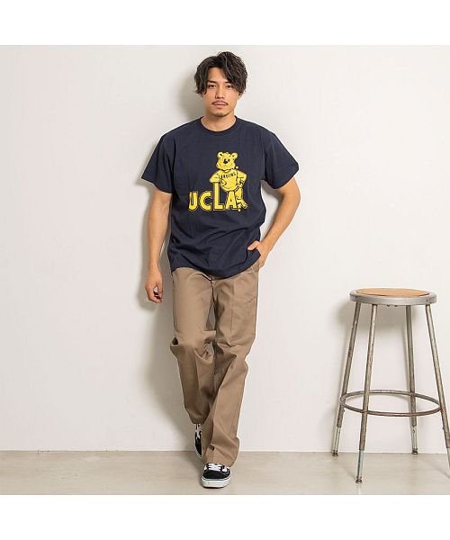 SB Select(エスビーセレクト)/UCLA ベアキャラクターロゴプリントクルーネック半袖ビッグTシャツ ユーシーエルエー Tシャツ メンズ ベア 熊 クマ ブルーインズ ジョー ルーズシルエット/img02