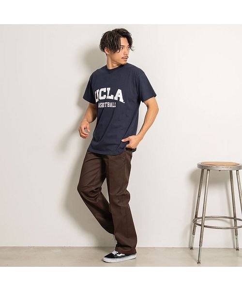 SB Select(エスビーセレクト)/UCLA ロゴプリントクルーネック半袖ビッグTシャツ ユーシーエルエー Tシャツ メンズ カレッジロゴ ルーズシルエット カルフォルニア ロサンゼルス トップス/img02