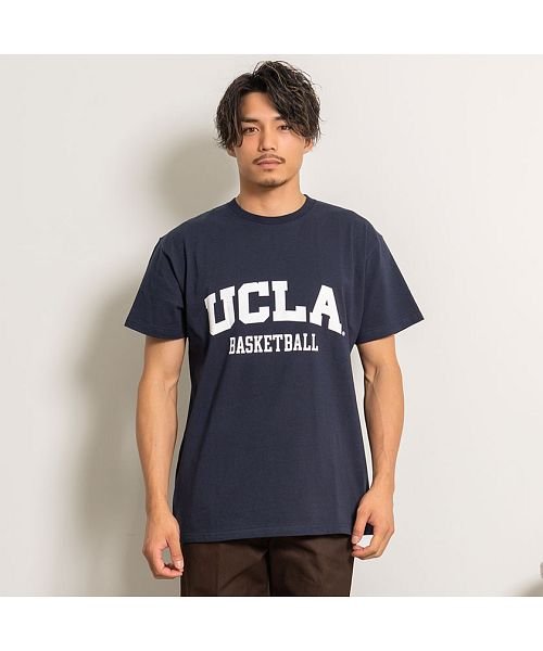 SB Select(エスビーセレクト)/UCLA ロゴプリントクルーネック半袖ビッグTシャツ ユーシーエルエー Tシャツ メンズ カレッジロゴ ルーズシルエット カルフォルニア ロサンゼルス トップス/img03