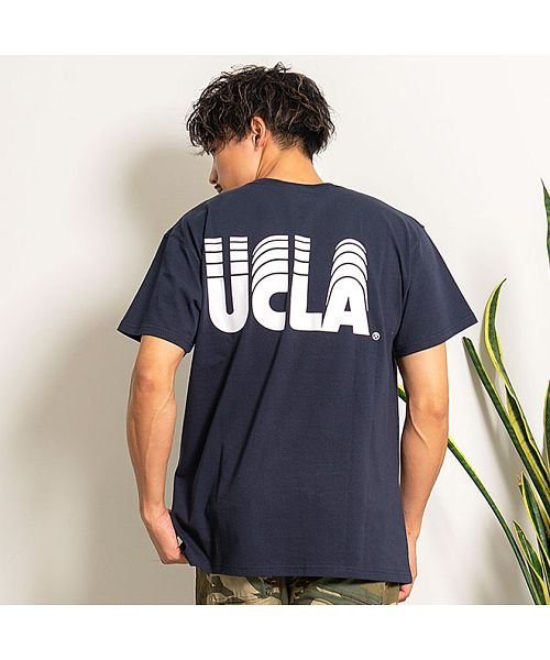 SB Select(エスビーセレクト)/UCLA ワンポイント刺繍入りクルーネック半袖ビッグTシャツ ユーシーエルエー メンズ トップス インナー カットソー クルーネック カレッジロゴ バックプリン/img05