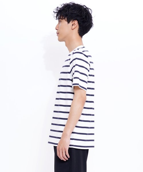 GIORDANO(ジョルダーノ)/GIORDANO/クルーネックボーダー半袖Tシャツ/img14