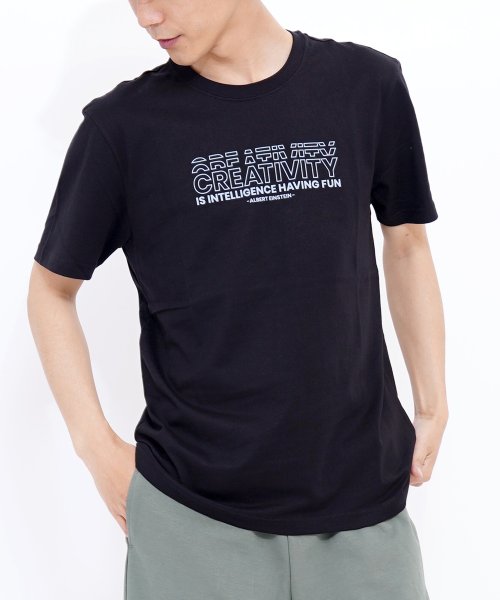 GIORDANO(ジョルダーノ)/GIORDANO/クルーネックグラフィックメッセージプリント半袖Tシャツ/img15