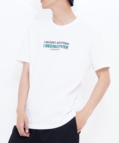 GIORDANO(ジョルダーノ)/GIORDANO/クルーネックグラフィックメッセージプリント半袖Tシャツ/img18