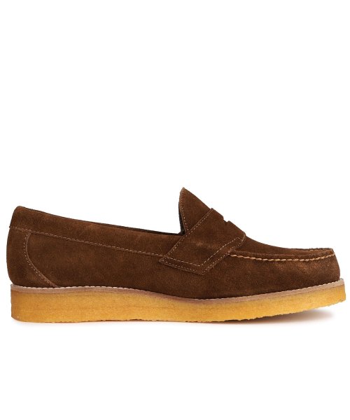 セール G H Bass ジーエイチバス ローファー メンズ ローガン スエード Weejun Crepe Logan Suede ブラウン Bak 533 ジーエイチバス G H Bass Magaseek