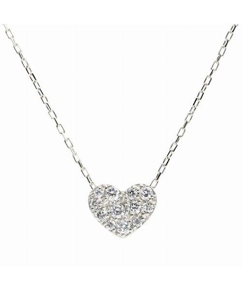 LARA Christie(ララクリスティー)/ララクリスティー ダイヤモンド ネックレス 0.1ct パヴェ ハート イエローゴールド K18/img02