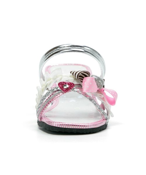 セール 30 Off サンダル キッズ ジュニア サンダル 女の子 リボン かわいい つっかけ ヒール Di 2962 フットプレイス Foot Place Magaseek