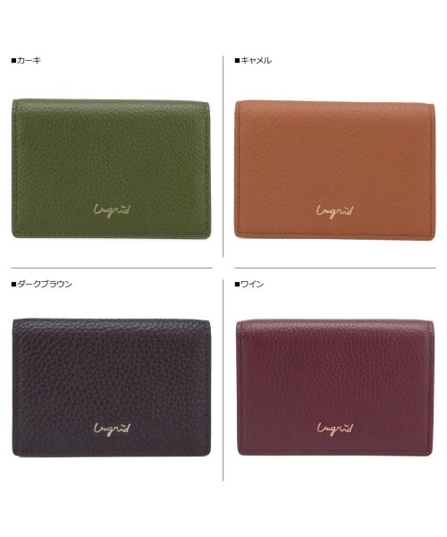 Ungrid(アングリッド)/アングリッド Ungrid カードケース 名刺入れ 定期入れ レディース COWHIDE CARD CASE ブラック ホワイト グレー ベージュ カーキ ブラ/img20