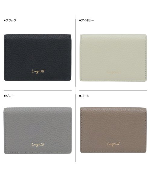 Ungrid(アングリッド)/アングリッド Ungrid カードケース 名刺入れ 定期入れ レディース COWHIDE CARD CASE ブラック ホワイト グレー ベージュ カーキ ブラ/img23