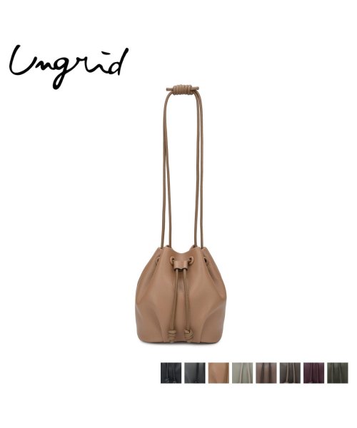 Ungrid(アングリッド)/アングリッド Ungrid バッグ ショルダーバッグ レディース 巾着 SHOULDER BAG ブラック ダーク グレー ベージュ オリーブ オーク ダーク /img25