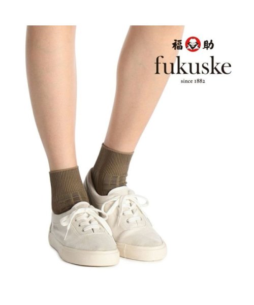 fukuske(フクスケ)/福助 公式 レディース fukuske イージーケア リブ クルー丈 ソックス/img01