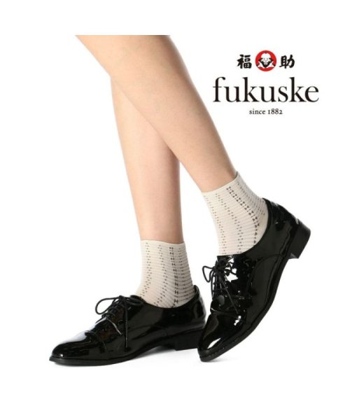 fukuske(フクスケ)/福助 公式 レディース fukuske 綿キュプラトップヘム クルー丈 ソックス/img01