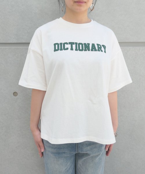 LOWYBYCORNERS(コーナーズ)/DICTIONARYカレッジロゴオーバーサイズTシャツ/img09