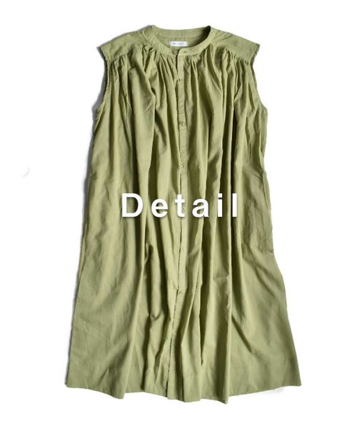 ARGO TOKYO(アルゴトウキョウ)/Cotton shirt sleeveless volume one－piece 2901402　コットンシャツスリーブレスボリュームワンピース　シャツワンピー/img23