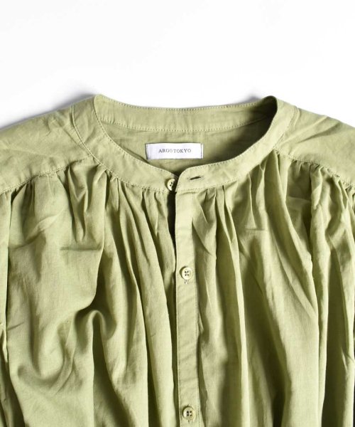 ARGO TOKYO(アルゴトウキョウ)/Cotton shirt sleeveless volume one－piece 2901402　コットンシャツスリーブレスボリュームワンピース　シャツワンピー/img30