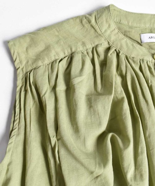 ARGO TOKYO(アルゴトウキョウ)/Cotton shirt sleeveless volume one－piece 2901402　コットンシャツスリーブレスボリュームワンピース　シャツワンピー/img32