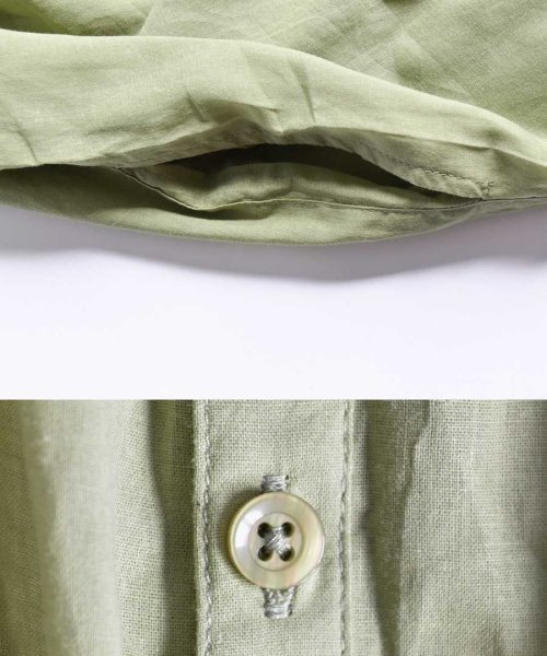ARGO TOKYO(アルゴトウキョウ)/Cotton shirt sleeveless volume one－piece 2901402　コットンシャツスリーブレスボリュームワンピース　シャツワンピー/img34