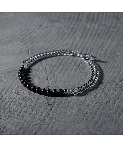 MAISON mou(メゾンムー)/【YArKA/ヤーカ】pearl & kihei chain bracelet/[plb]/パール&シルバーチェーンブレスレット silver925/img01