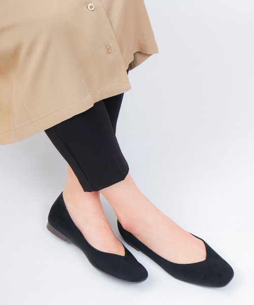Fashion Letter(ファッションレター)/MADE IN JAPAN Vカット スクエアトゥフラットシューズ レディース パンプス 靴 ローヒール フラットシューズバレエシューズ コンフォートシューズ /img14
