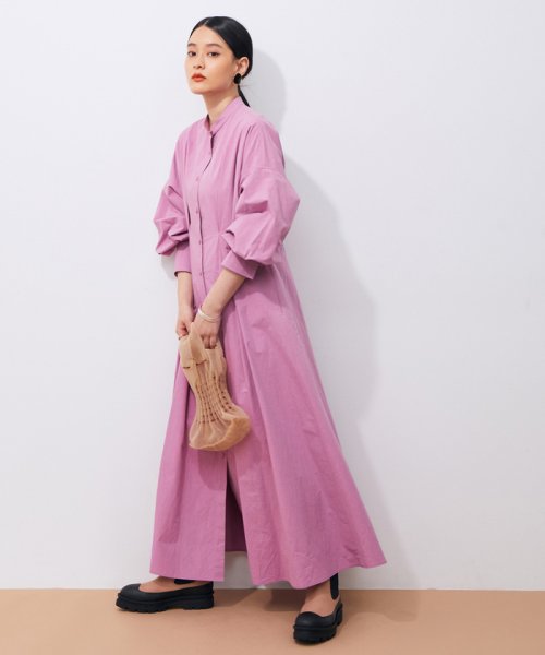 セール バンドカラーフレアシャツワンピース アダム エ ロペ Adam Et Rope Magaseek