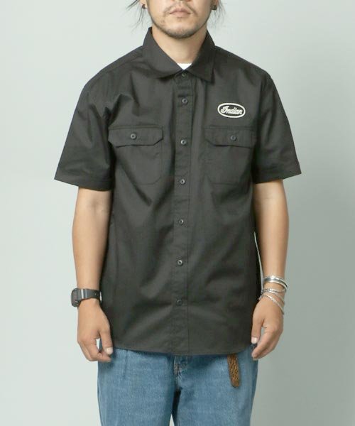 marukawa shonan(marukawa shonan)/【Indian Motocycle/インディアン モトサイクル】Patch Work Shirt "Twill" ツイルワークシャツ/IS－698　アメカジ　/img01