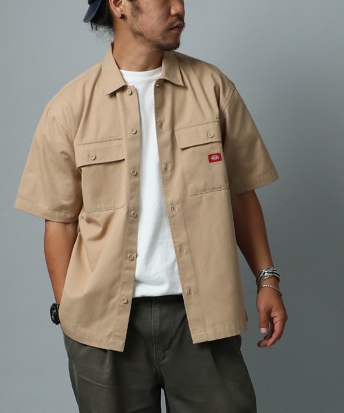 marukawa shonan(marukawa shonan)/【Dickies/ディッキーズ】ツイル ワークシャツ/メンズ シャツ 半袖 アメカジ ワーク カジュアル ユニセックス ストリート スケート オーバーサイズ/img10