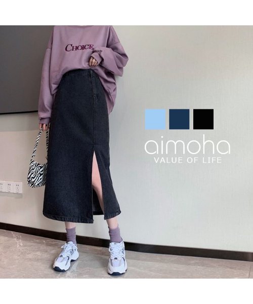 aimoha(aimoha（アイモハ）)/韓国ファッション デニムスカート/img01