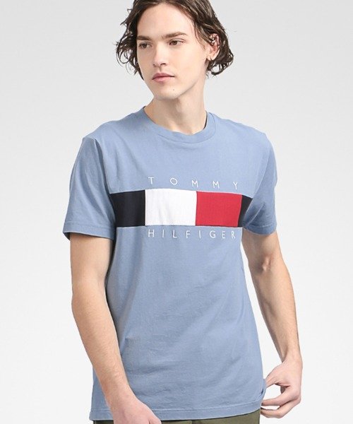 セール 50 Off フラッグロゴtシャツ トミーヒルフィガー Tommy Hilfiger Magaseek