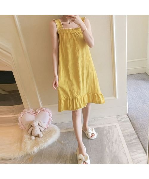 ルームウェアパジャマ ルームウェアワンピース 部屋着 キャミソール キャミワンピース 体型カバー楽ちん 夏着ルームウェア サマールームウェア ワンピース 大きい ベストストア Beststore Magaseek