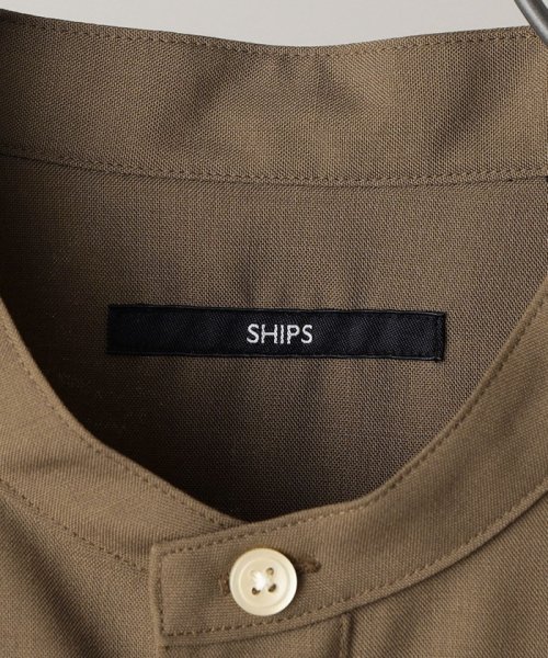 SHIPS MEN(シップス　メン)/SHIPS: ウォッシャブル テックウール リラックスフィット バンドカラー シャツ S/S/img08