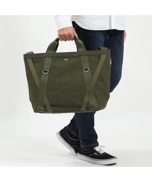 CIE(シー)/CIE トートバッグ シー DUCK CANVAS TOTE BAG L SIZE GUNMAKU Ver 2WAY A4 防水 日本製 042000/img06