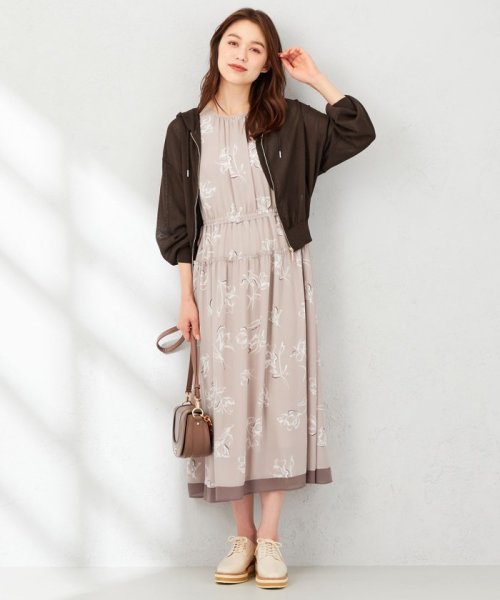 セール 洗える ワントーンペイントフラワー ワンピース フェルゥ Feroux Magaseek