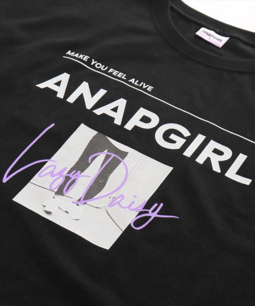 ANAP　GiRL(アナップガール)/モノトーン転写Tシャツ/img24