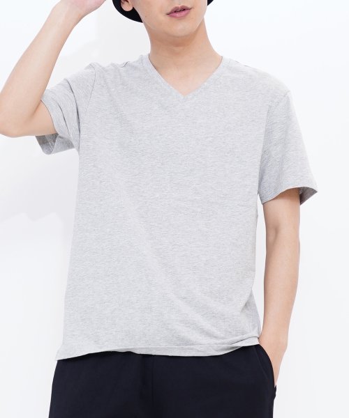 GIORDANO(ジョルダーノ)/GIORDANO/コットンVネック半袖Tシャツ/img24