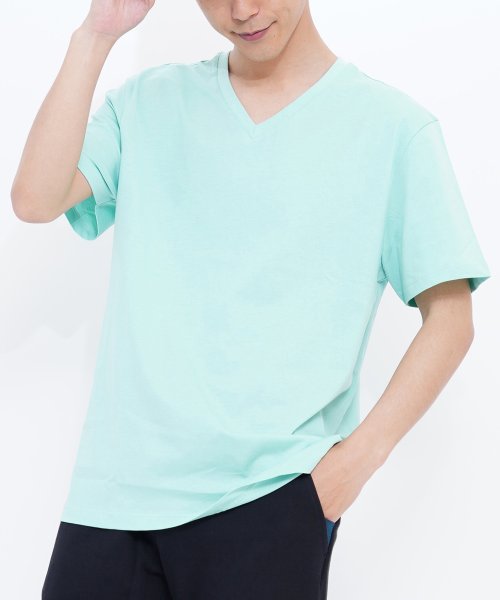 GIORDANO(ジョルダーノ)/GIORDANO/コットンVネック半袖Tシャツ/img30