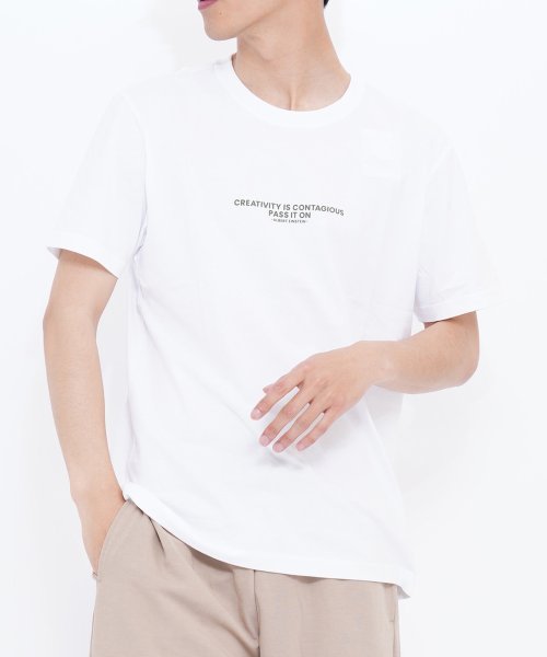GIORDANO(ジョルダーノ)/GIORDANO/クルーネックグラフィックメッセージプリント半袖Tシャツ/img21